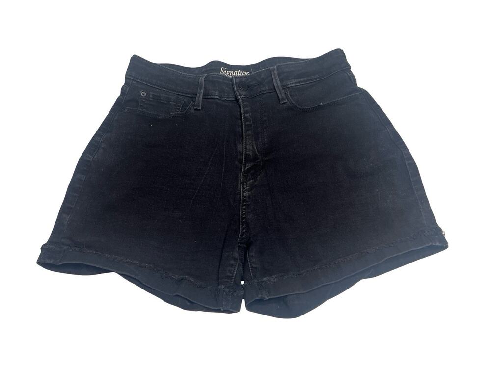 Levi's High Rise Shorts Women's Size 10 Black Stretch Fit Cutoff Cuffed